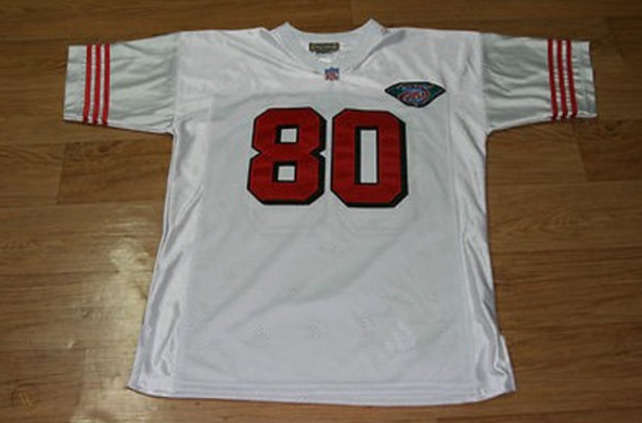 Men's San Francisco 49ers #80 Jerry Rice White Stitched Jersey